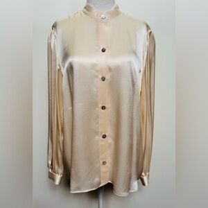 NEW NWT Vince 100% Silk Ivory Blouse Size Small Retail $345